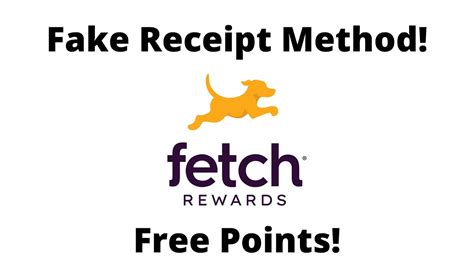 how to make fake receipts for fetch